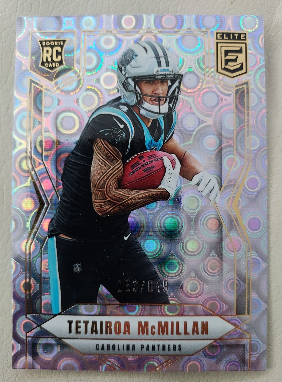 2025 Donruss Elite Football - Tetairoa McMillan #128 (RC) Lavender Pyramids /649