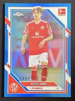 Kaishu Sano 2025-26 Topps Chrome Bundesliga Blue Refractor Base /150 #69