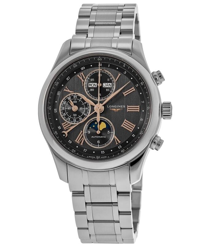 Новые мужские часы Longines Master Collection Moonphase с автоподзаводом L2.673.4.61.6