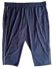 T by Talbots Navy Blue w White Piping Elastic Waist Cropped Athletic Pants 3Xp