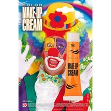 ORANGE PARTY SCHMINKE # Karneval Fasching Clown MakeUp Farbe Kostüm Zubehör 4020