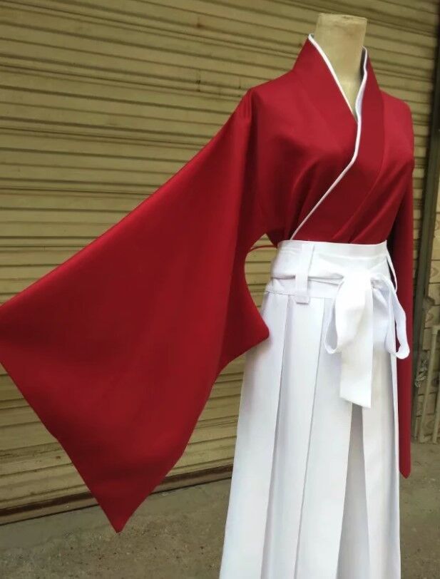 Anime Rurouni Himura Kenshin Cosplay Costume Set Kimono Kendogi