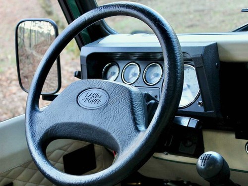 For Land Rover Defender 99-05 Polished Aluminium Dial Surrounds Speedo Rings x4 - Imagen 11 de 15
