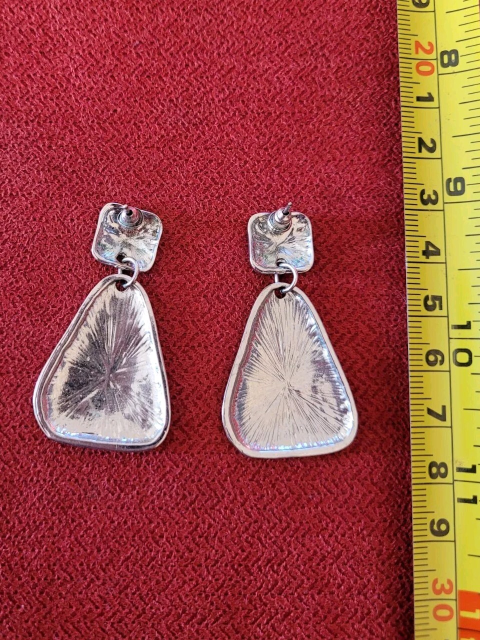 Silvertone Boho Dangle Earrings - image 3