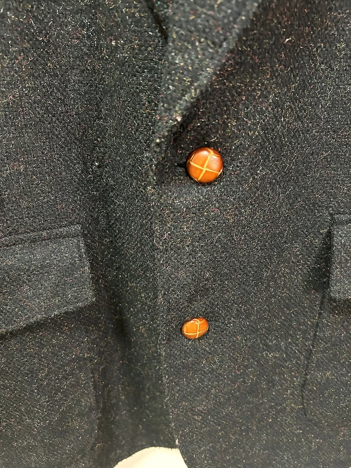 VTG Pioneer Wear 42R Black Tweed Sparkly Thread Highlights Western Blazer - Image 3 of 4