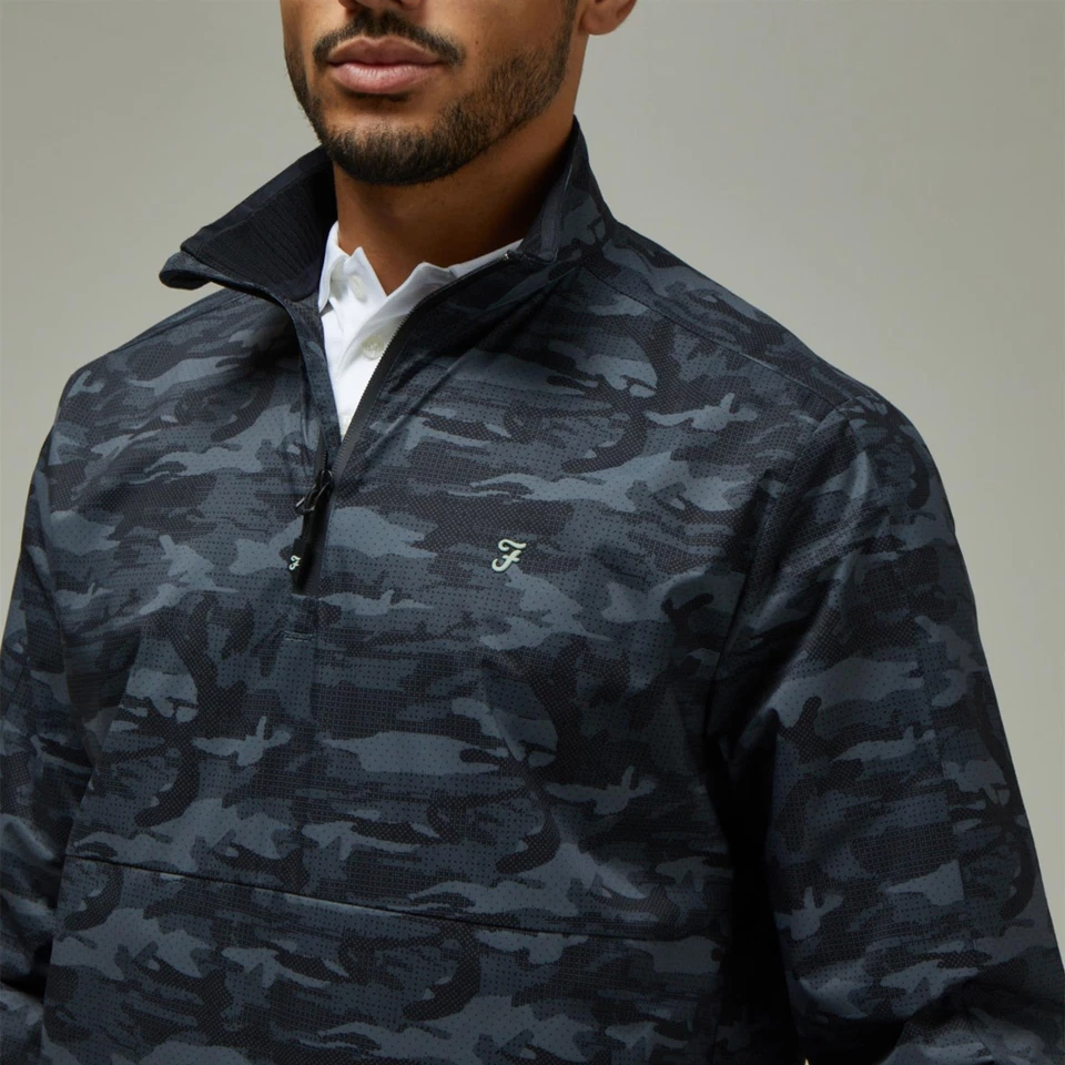 Farah Golf Parker Lightweight Showerproof Camouflage Print Jacket - Image 2 of 4