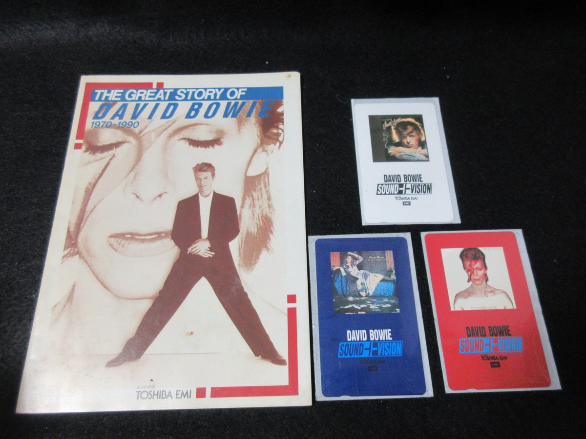 David Bowie Japan Triple Phone Card with Promo Book by Toshiba EMI