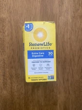 NEW! RENEW LIFE PROBIOTIC EXTRA CARE DIGESTIVE 30 BILLION! CFU 30 VEGAN CAPSULES
