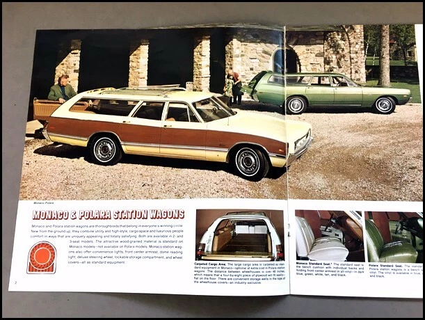 1969 Dodge Station Wagon Vintage Sales Brochure Catalog - Monaco Polara Coronet Foto 3 de 4
