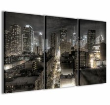 Quadro Moderno 100 x 60 cm Stampa su Tela Canvas 3 pz New York city