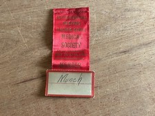 Illinois State Medical Society Pin Ribbon 104th Annual Meeting 1944 Vtg MUNCH