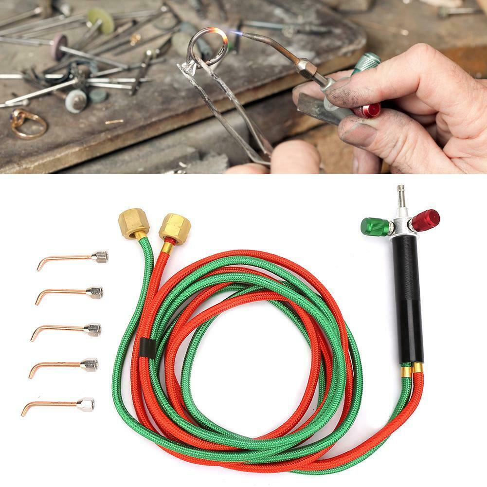 Jewelry Torch Kit With 5 Interchangeable Tips – Oxygen Torch For Welding, Soldering, And Crafting (Fits Acetylene/Propane)