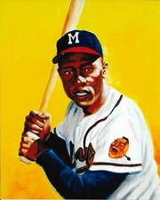 Hank Aaron Photo Art Milwaukee Braves Photo Art 8x10 Baseball Photo Artwork  