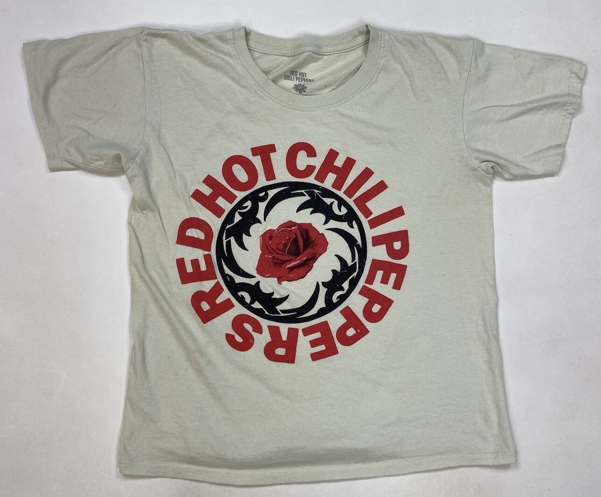 Red Hot Chili Peppers Crop Logo Graphic T-shirt Women Small Short