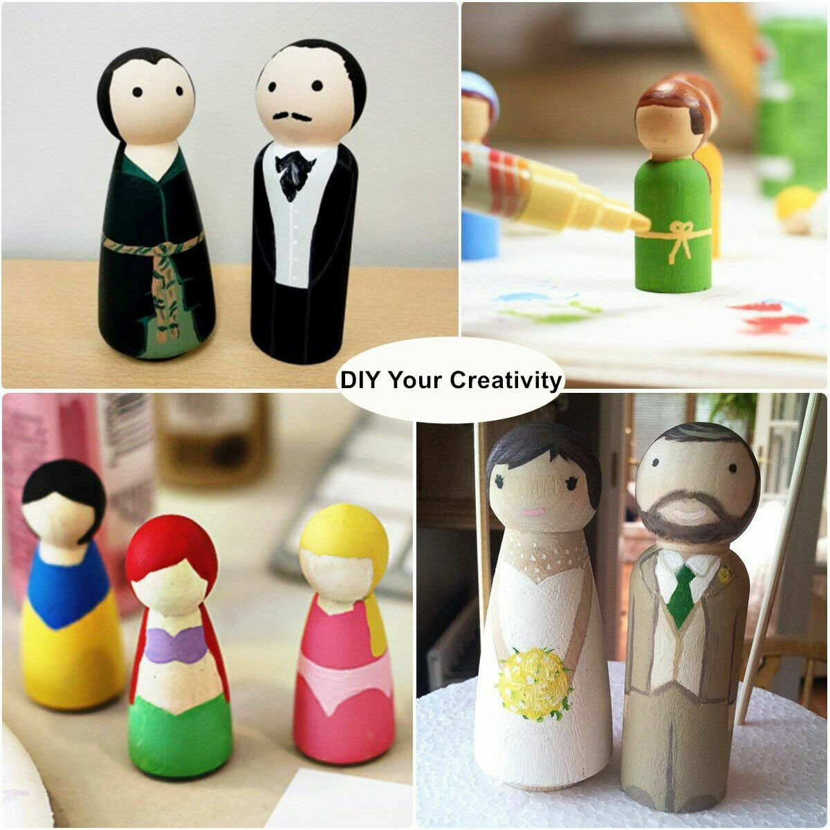 NUOBESTY 20 Stück Vinyl Puppenköpfe - DIY Bastelköpfe Für Puppen & Handarbeit