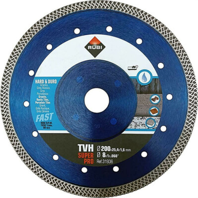 Rubi TVH SUPERPRO 200 x 25,4 x 1,6mm Diamanttrennscheibe für harte Materialien