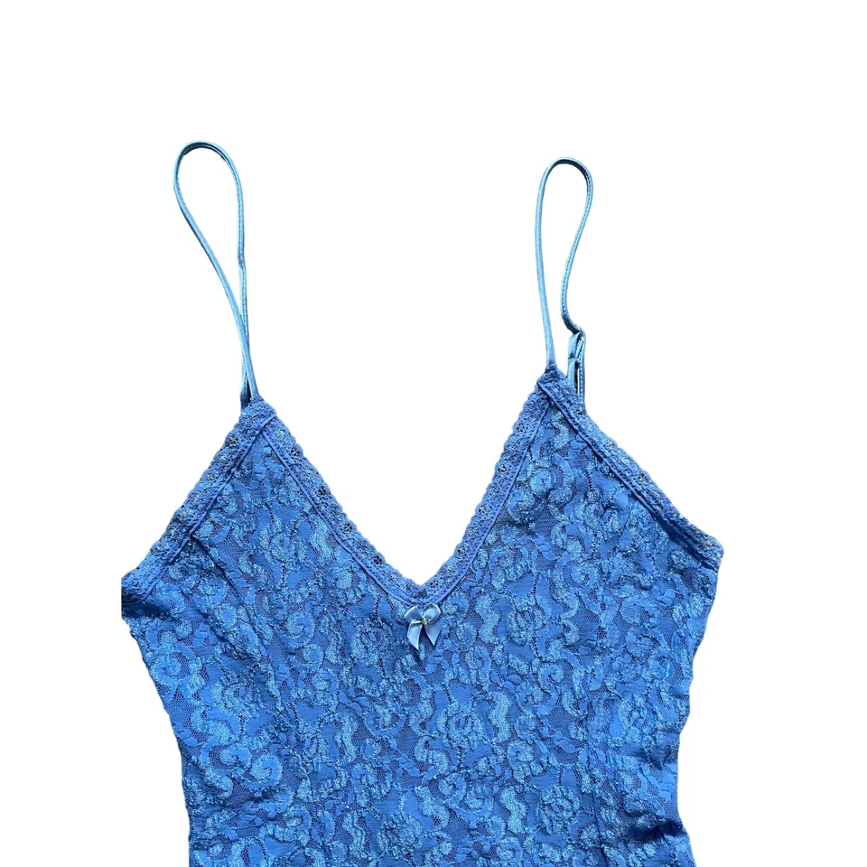 Shirley of Hollywood Blue Lace Slip Dress Lingerie Women’s Size Large - Image 4 of 4