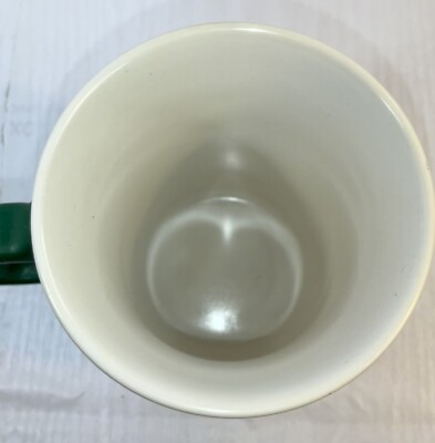 Tasse Starbucks Vintage 2008 - Porcelaine Blanche Avec Poignée Verte, Occasion, Pour Café Ou Thé