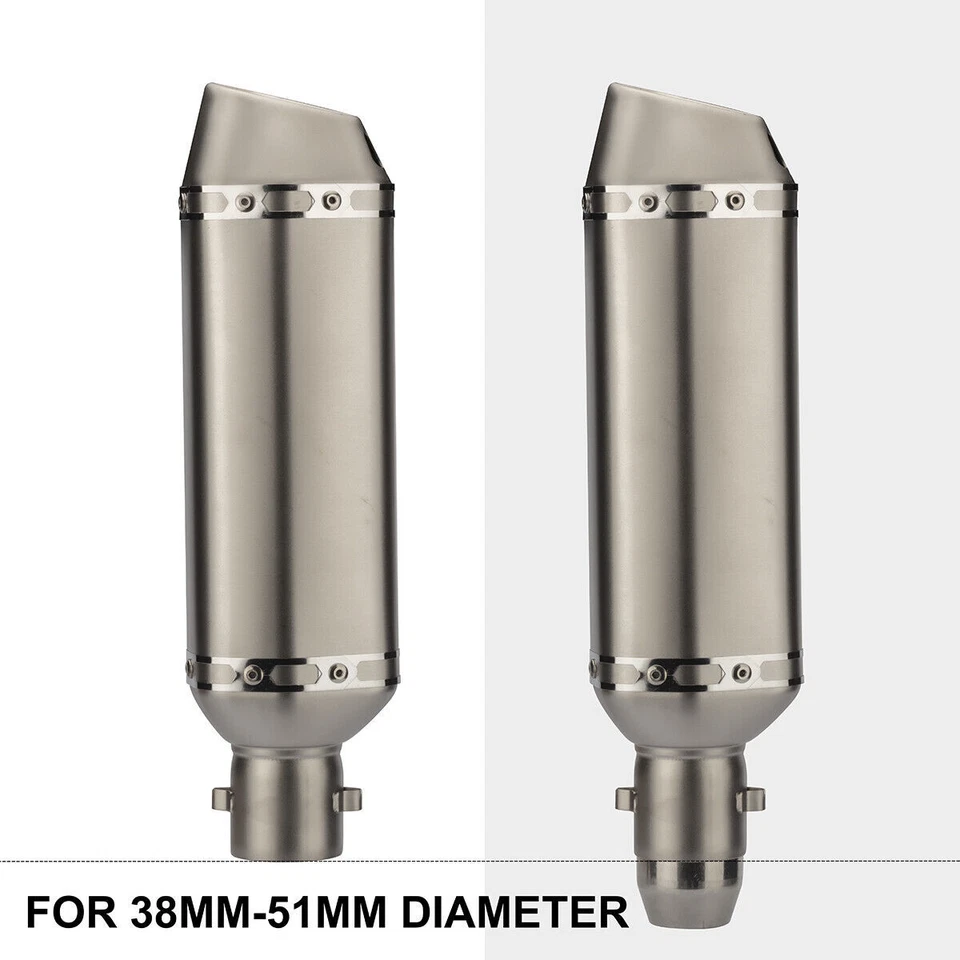 51mm Motorcycle Universal ATV Exhaust Muffler Tail Pipe with DB Killer Silencer - Imagem 3 de 4
