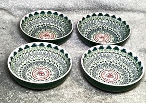 Vtg Buchanan's Scotland 4 Oz. Ceramic Salsa Condiment Dip Bowl Dish Set Lot of 4
