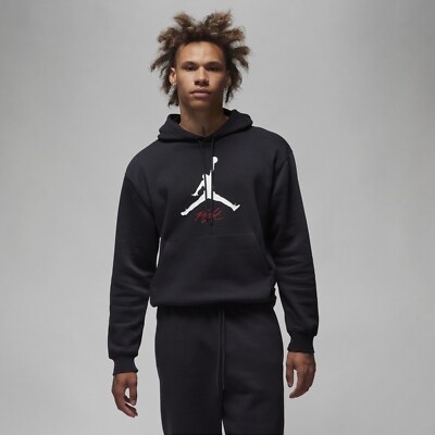 $78 NEW Jordan Essentials Men's Fleece Baseline Jumpman Hoodie FD7545-010  XXL