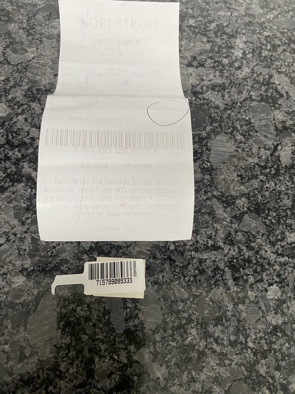 Vintage Chanel Sunglasses Black Rimless w/ Swarovski Crystal CC