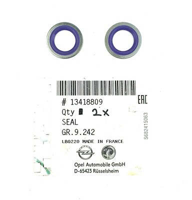 2x Originale Opel GM Dichtringe Kühlmittelschlauch Insignia A, Adam - 13418809