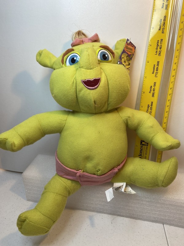 NANCO - DREAMWORKS - 2007 -SHREK THE THIRD (Ogre Babies 10" Plush) FELICIA - NWT