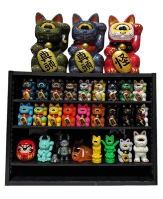 REAL x HEAD Fortune Cat Collector's Set - soft vinyl Very Rare