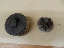lot of 2 Vintage toggle Switches, Porcelain - Paulding & ge