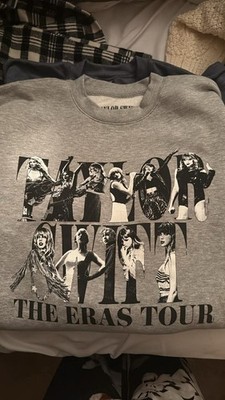 Taylor Swift The Eras Tour 2023 Official Crew Sweatshirt  Gray Pullover - Large