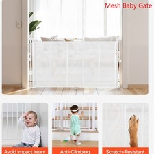 Wide Safety Baby Gate for Stairs Pet Dog Gate Indoor for Doorways Retractable
