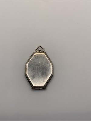 Antique Art Deco Sterling Locket Pendant By Webster 1.6 X 1 