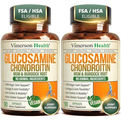 Veganes Glucosamin Chondroitin MSM Gelenkergänzungsmittel Kapseln für Männer Frauen