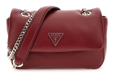 GUESS Sunetra Mini Convertible Crossbody Flap Umhängetasche Tasche Red Neu