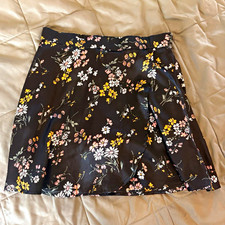 Abercrombie Kids Girls Floral Skort Black/Multicolor Mini Polyester 11-12Y