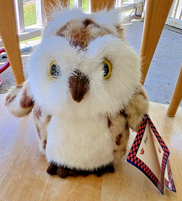 Kuschelwuschel 6 in. Spotted Owl Plush Made In Germany 45119 Essen With Tag