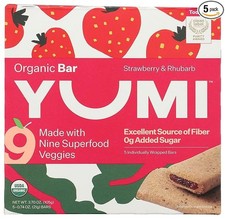 Yumi, Bars Toddler Strawberry Rhubarb Organic, 3.7 Ounce