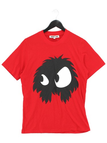 McQ, McQ Men's T-Shirt M Red Graphic 100% Cotton Basic