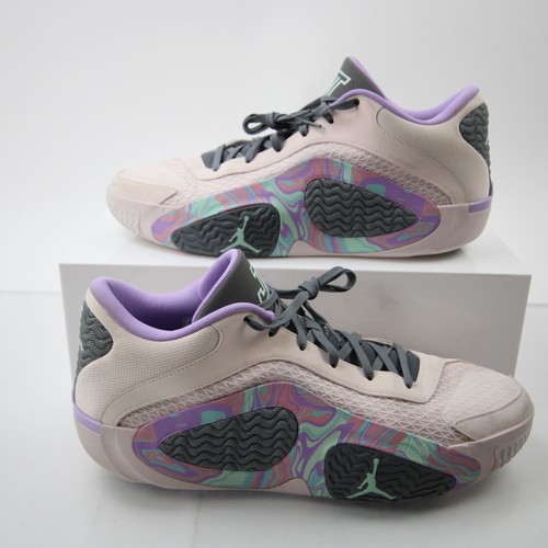  Air Jordan Tatum Basketball Shoe Men's Pink Used 16