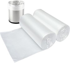 2 Gallon Small Plastic Trash Bags, 7.5 Liters Clear Wastebasket Liners