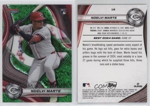 2024 Bowman's Best Green Mini-Diamond Refractor /99 Noelvi Marte #19 Rookie RC