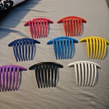 Vintage 80  s Lot Of 8 Side Comb French Twist Hair Comb Unbranded
