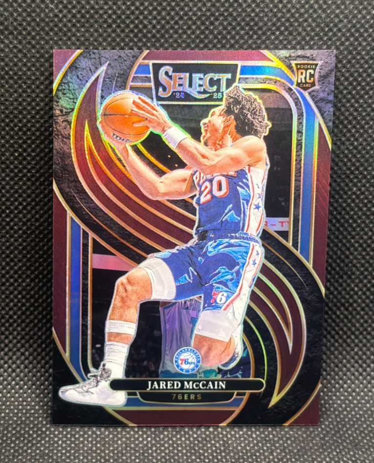2024-25 Panini Select - Jared McCain RC Maroon 161/175 - Philadelphia 76ers #184