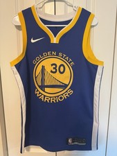 Nike Golden State Warriors Stephen Curry #30 Blue NBA Basketball Jersey 44