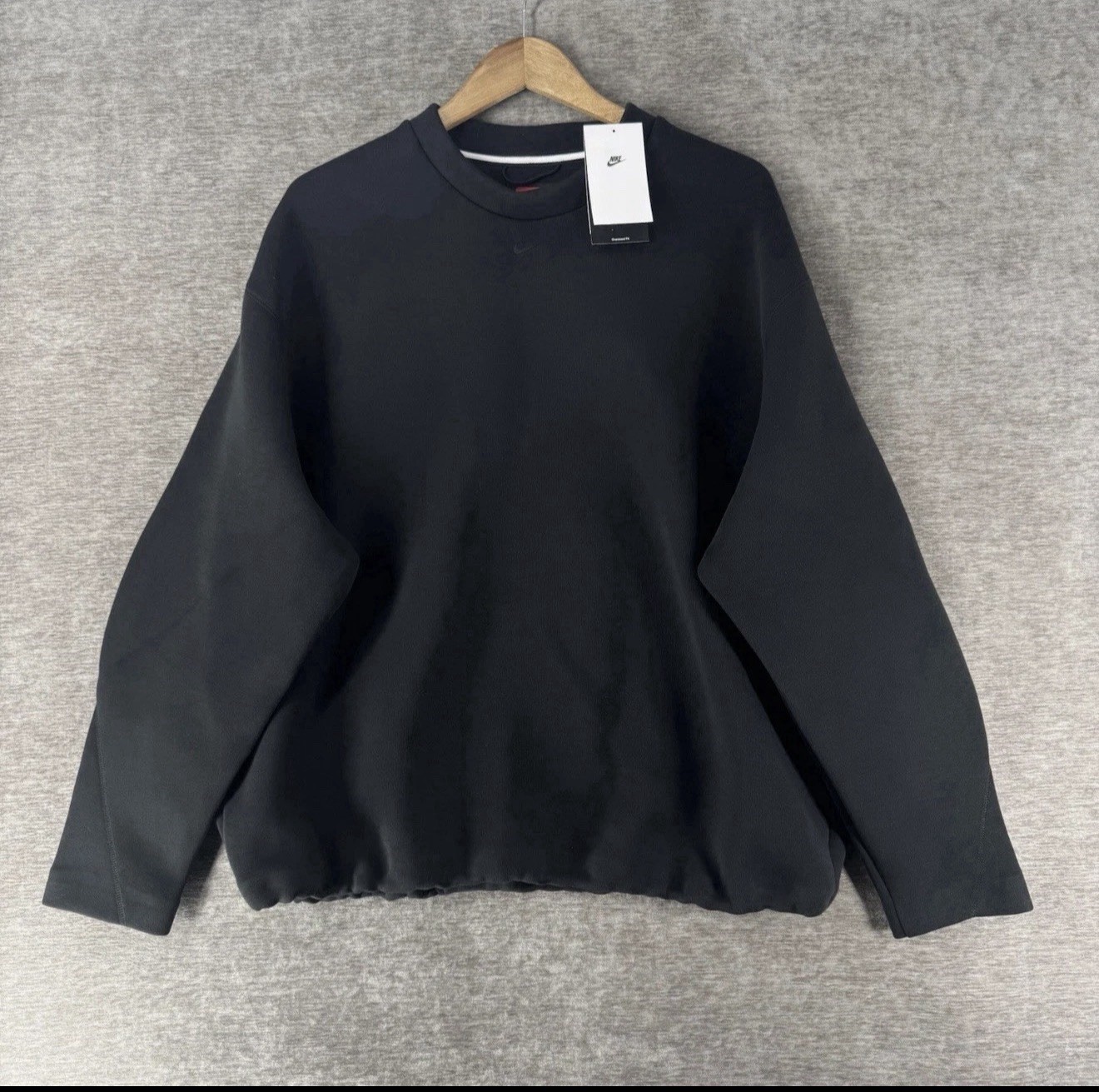 Nike Tech Fleece Oversized Crew Sweatshirt HJ2938-010 Black Men’s Size XS 🔥🔥