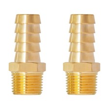 SUNGATOR 3/8" NPT to 1/2" Barb, Hose Barb 1/2'' &times; 3/8'' Male, Gold