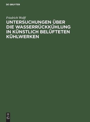 Friedrich Wolff Untersuchungen Über Die Wasserrü (Gebundene Ausgabe) (US IMPORT)
