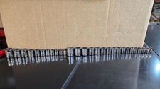 28 Piece Craftsman Usa 38 Socket Set Metric Sae 6pt Shallow Ez Read.