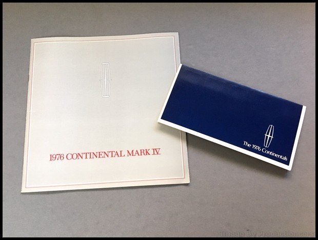1976 Lincoln Continental Mark IV 20-page Vintage Car Sales Brochure Catalog SET